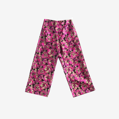 ARBORA-Ankle-length jacquard trousers